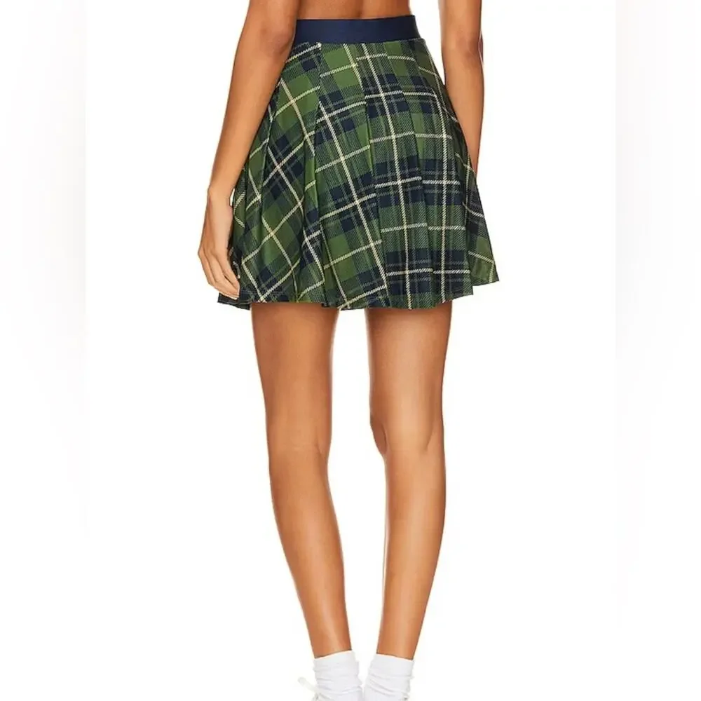 Weworewhat Revolve NWT Plaid Court Green Tennis Skort.